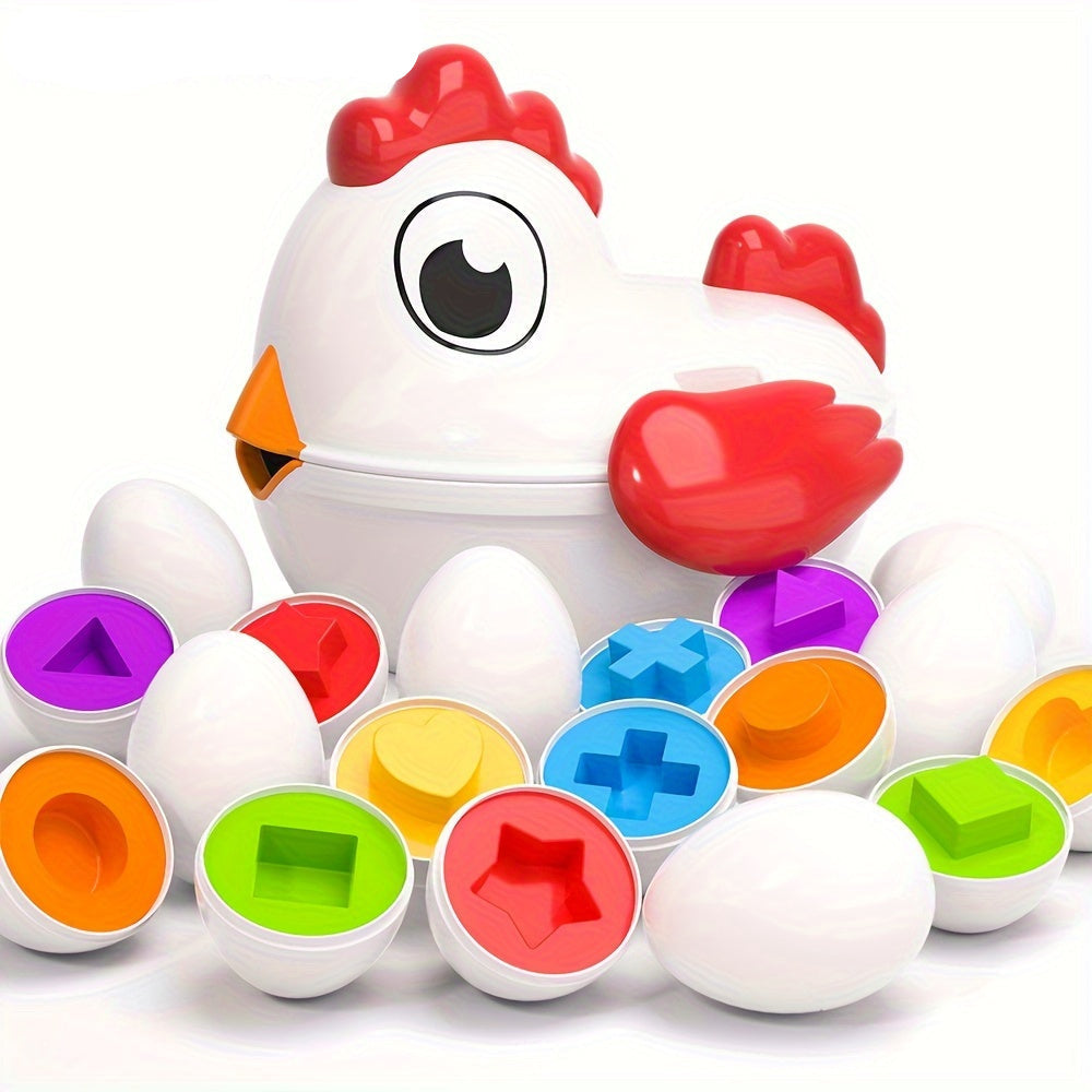 Juguete para clasificar formas de huevos de Pascua para niños