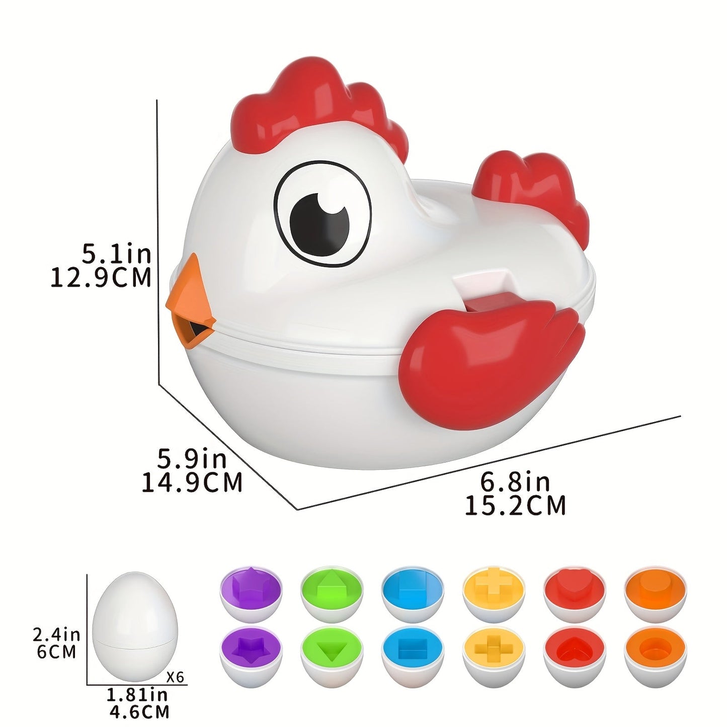 Juguete para clasificar formas de huevos de Pascua para niños