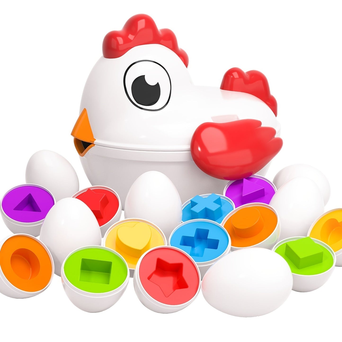 Juguete para clasificar formas de huevos de Pascua para niños