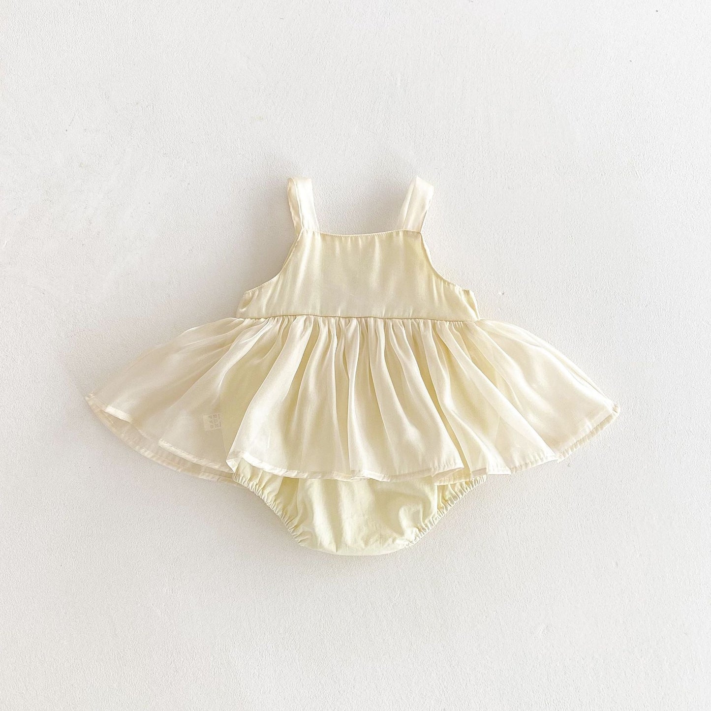 Mono de verano para niñas pequeñas, bonito, sin mangas, con lazo de mariposa decorado y tirantes