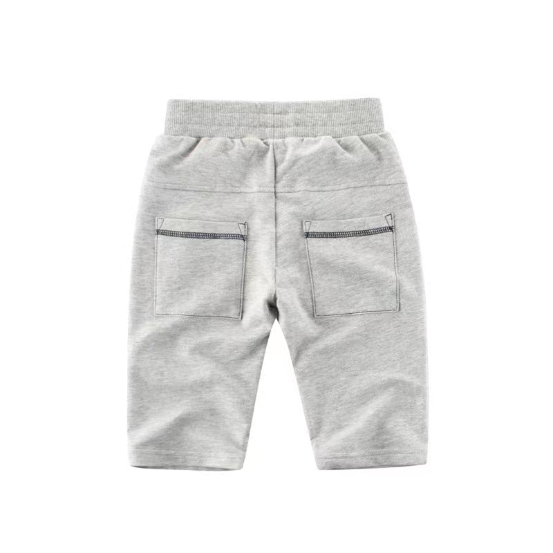 Pantalón de algodón con cuello redondo y manga corta para bebé niño, diseño de letras, para verano